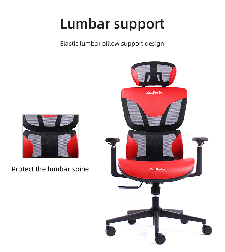 Sample home luxury high back ergonomic computer pc game red office gaming chair