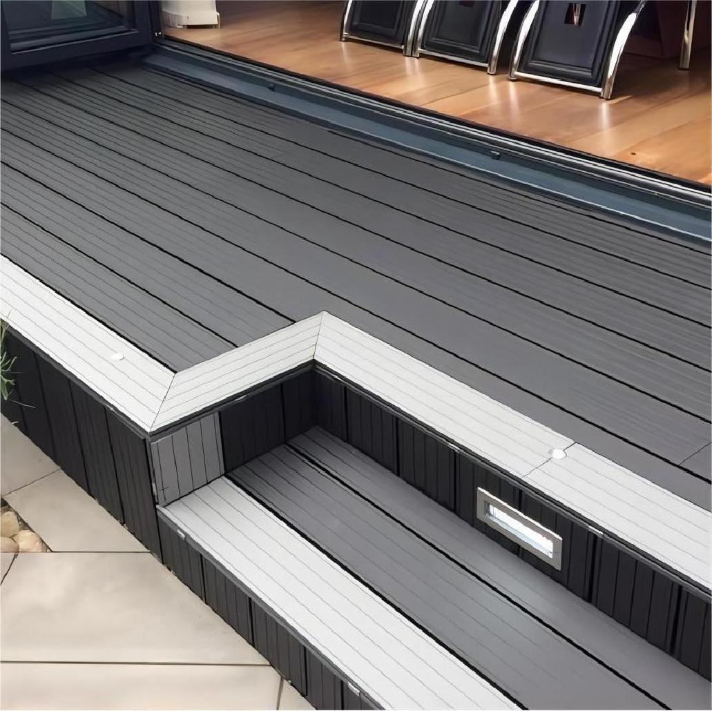 Cheap Price Co-extrusion wood-plastic wood texture WPC hollow decking engineered Outdoor composite wood decking