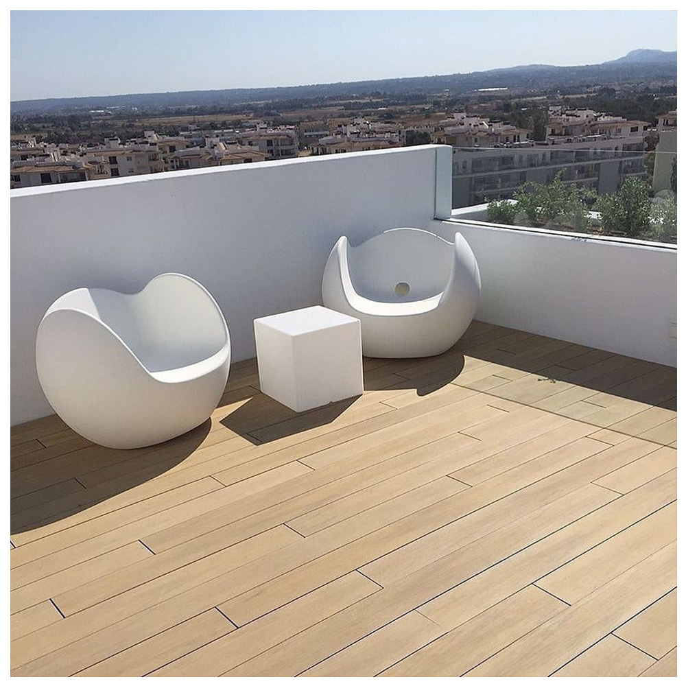 WPC waterproof outdoor flooring 3D second generation co-extruded oil-resistant and durable solid wood deck