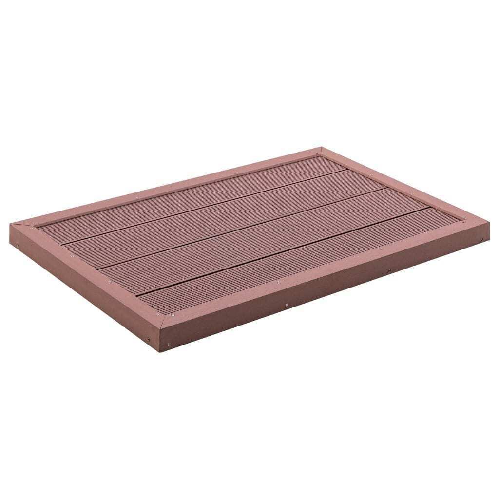 Element WPC Shower Floor Board Non Slip Panel Brown for Solar Shower Pool Ladder/Garden/ Patio