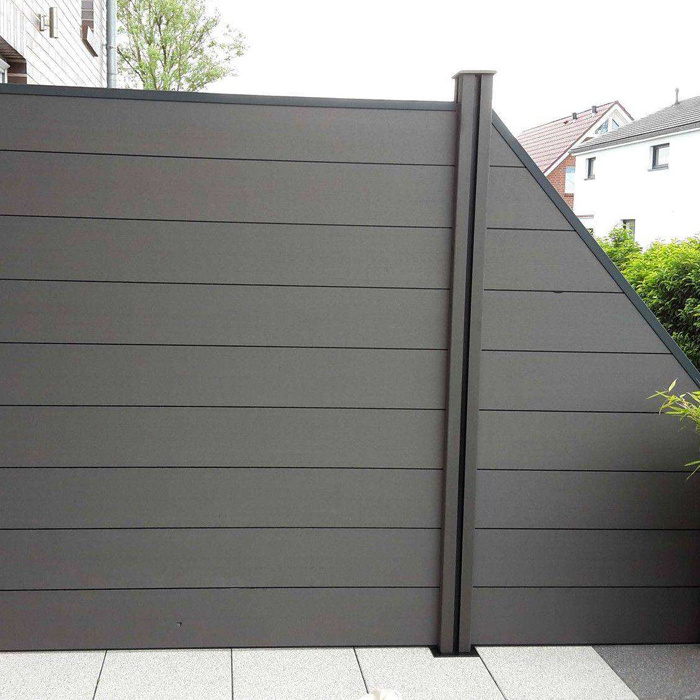 outdoor garden wood plastic composite wpc fence panels 1800mm aluminium post with wpc fence sets outdoor wpc garden fence