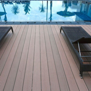 wpc Outdoor Customized length Decking Wooden Plastic Composites coffee extruded Composite wpc board engineered flooring