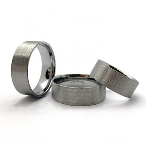 Custom High Quality Scratch Resistant Jewelry 8mm Tungsten Carbide Ring Core Liner Channel Ring Blank for Wood Inlay