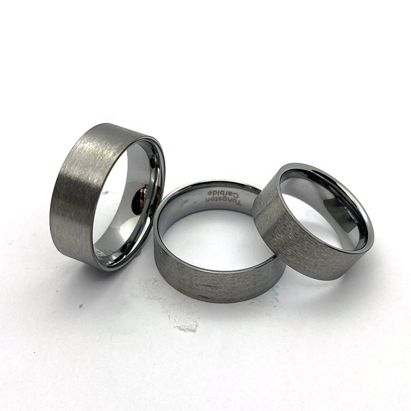 Custom High Quality Scratch Resistant Jewelry 8mm Tungsten Carbide Ring Core Liner Channel Ring Blank for Wood Inlay