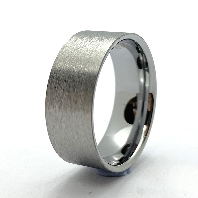 Custom High Quality Scratch Resistant Jewelry 8mm Tungsten Carbide Ring Core Liner Channel Ring Blank for Wood Inlay