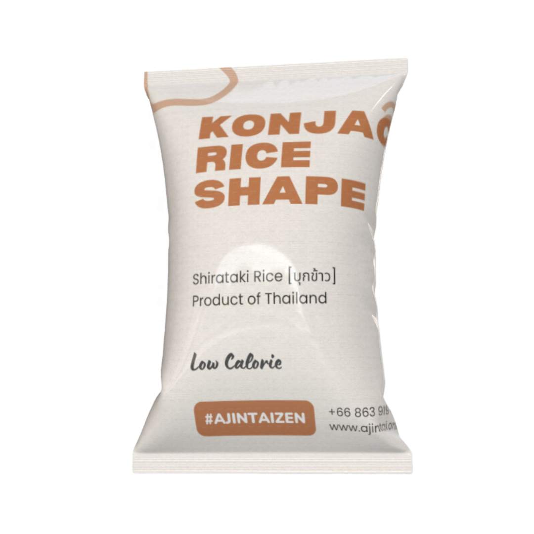 AjintaiZen Shirataki Konnyaku Non-GMO Sugar Free Low Calorie Instant Rice High in Fiber & Calcium Konjac Rice Shape