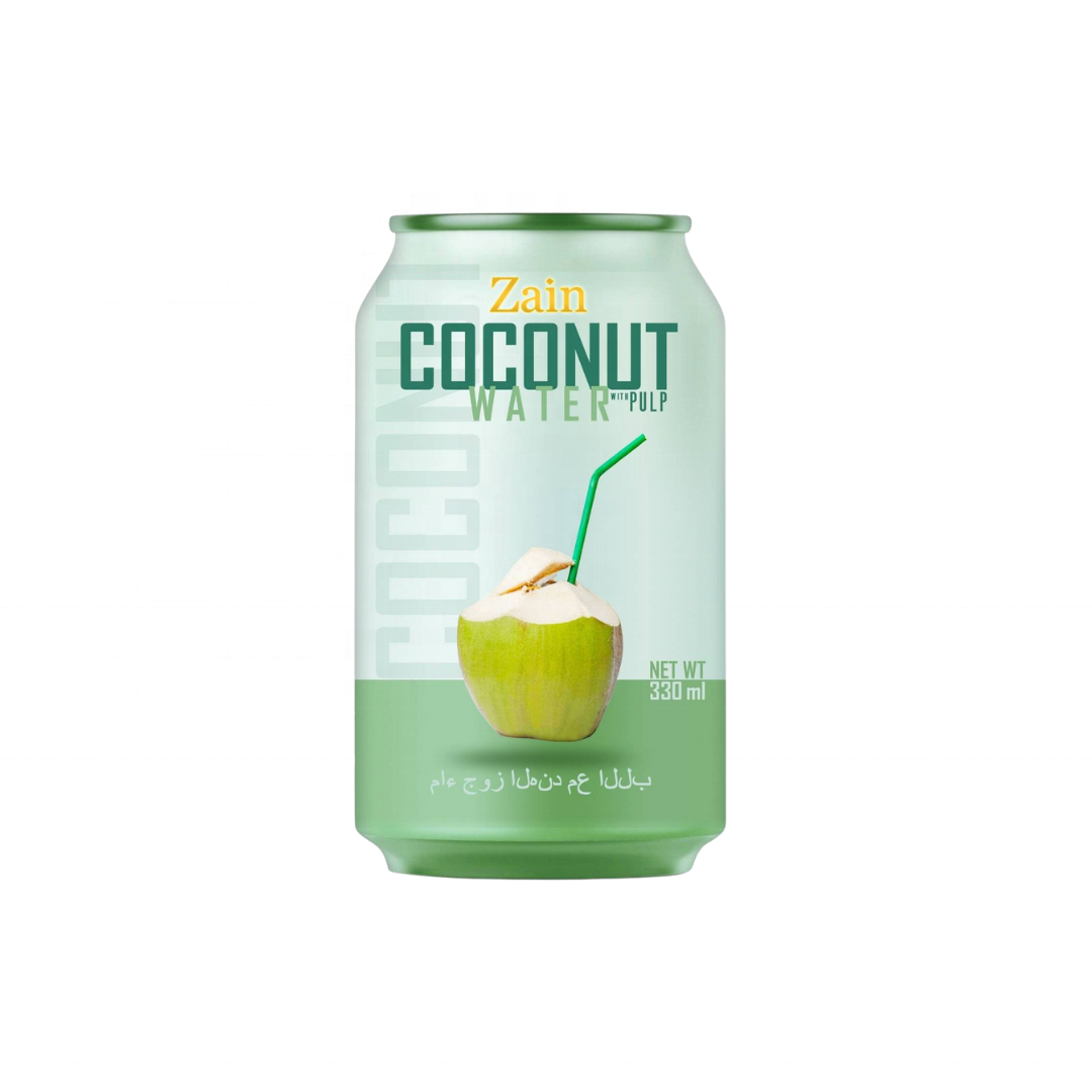 AjintaiZen 1L Coconut Almond Water Beverage Thailand Soft Drinks with Fruits & Vegetable Juice 1 Liter Bottle Box Vegetables