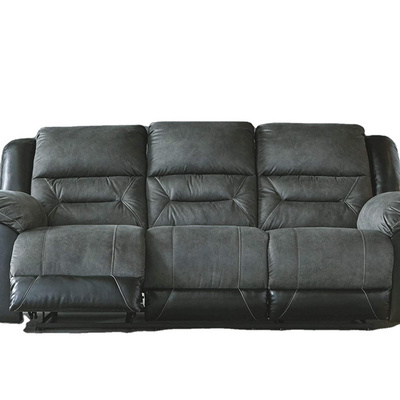 JKY Furniture 3 Seaters Leather Motion Recliner Sofa Set Reclinable With Massage Function And Cup Holder For Living Room