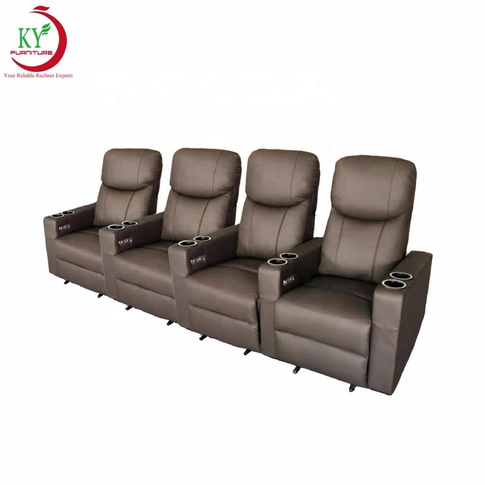 Geeksofa Multi-functional Electric Theater Recliner Modern Design Easy And Convenient Power Head Sofa with Cup Holder