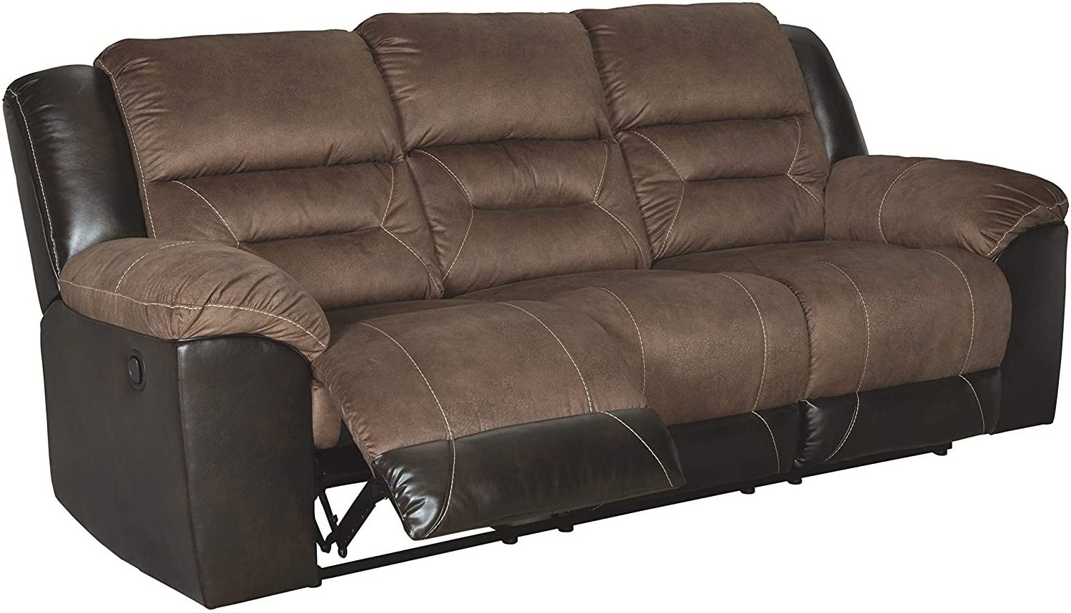 JKY Furniture 3 Seaters Leather Motion Recliner Sofa Set Reclinable With Massage Function And Cup Holder For Living Room