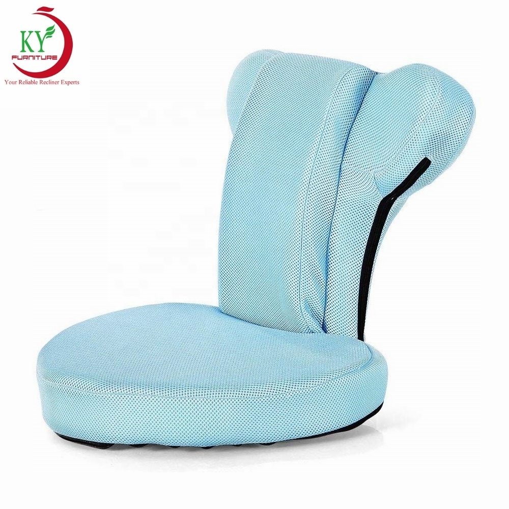 JKY Furniture Floor Recliner Chair for Adults Kids Chaise Lounges Home Lazy Tatami Chair Breathable Back Adjustable Folding