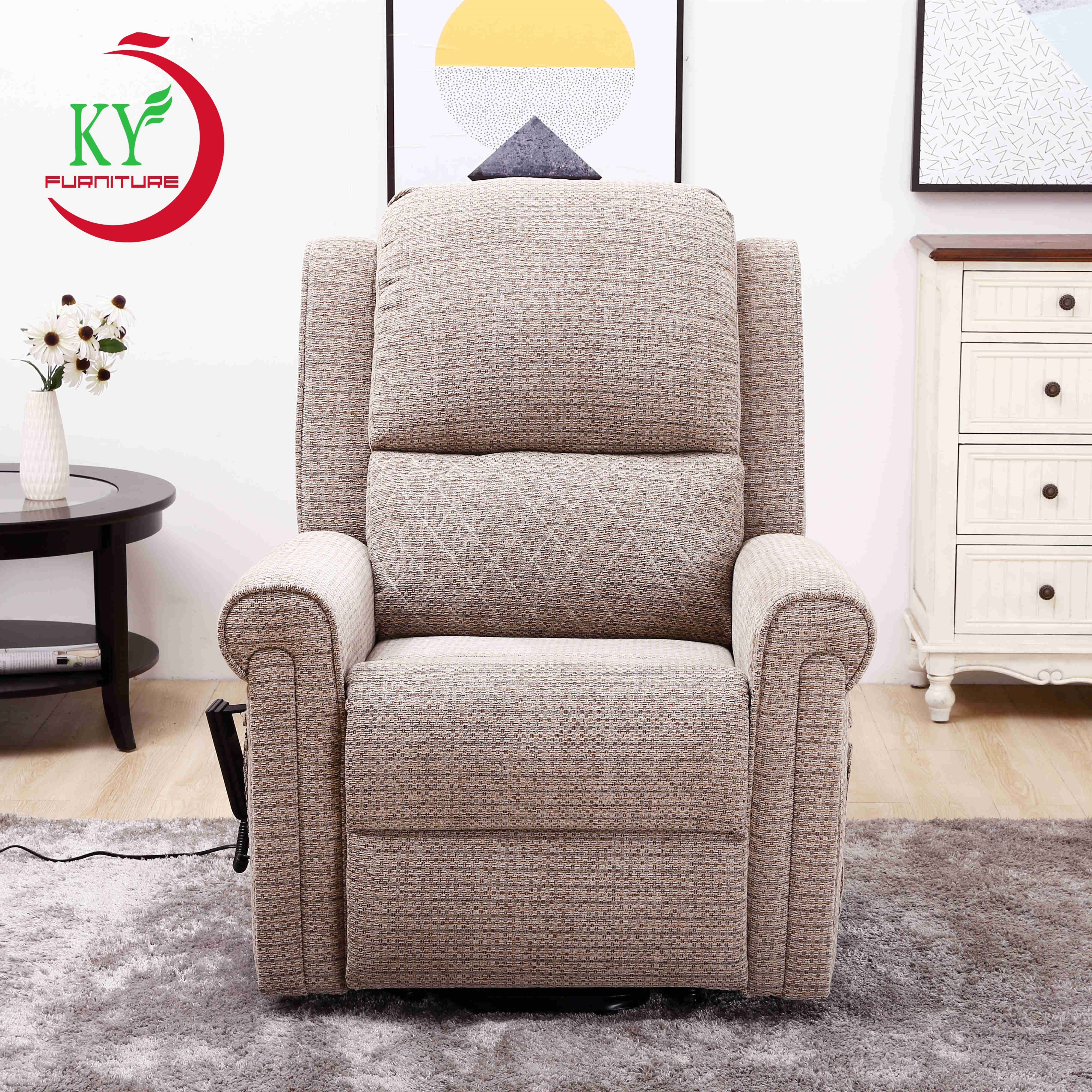 GEEKSOFA ZOY Luxury Fabric Elderly Convertible Height Adjustable Sofa Single  Electric Lift Living Room Chair Wholesale