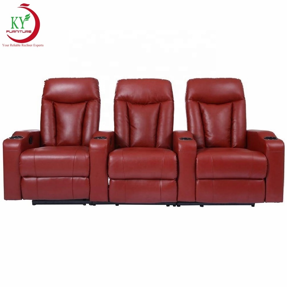 Geeksofa Theatre Seating Manual Recliner Movie Sofa for Living Room Cinema Morden Design Adjustable Home Theater Furniture