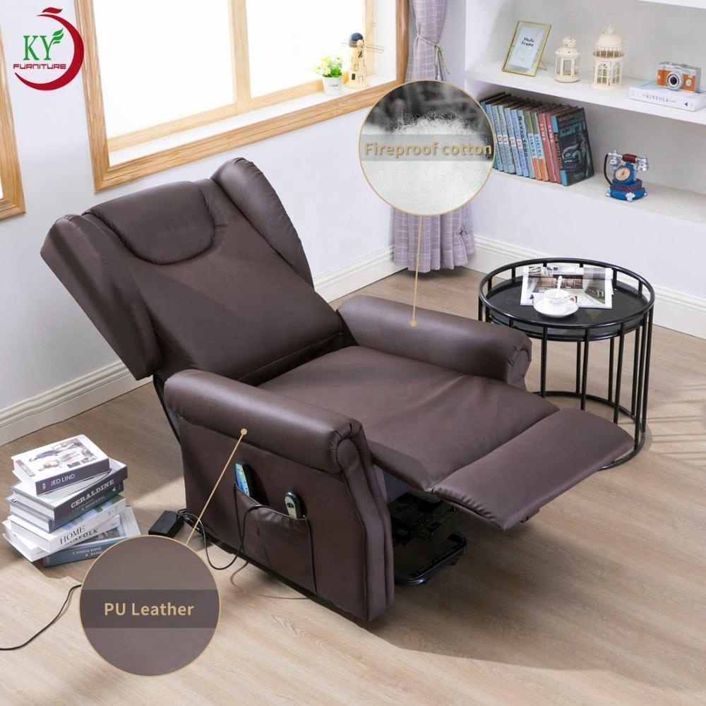 JKY Furniture ZOY Modern Luxury Leather Home Theater Electric Rise Power Lift Recliner Chair Living Room Sofa Sectional Sofa