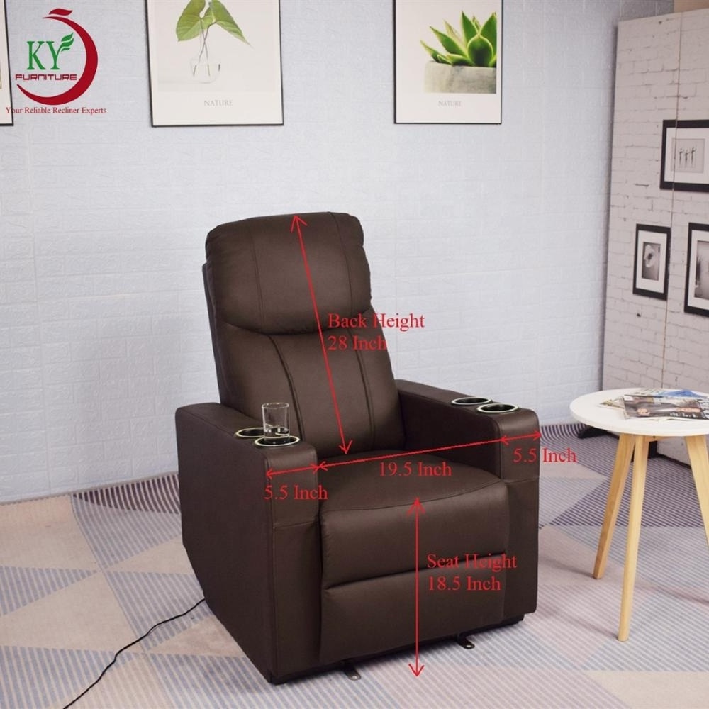 Geeksofa Multi-functional Electric Theater Recliner Modern Design Easy And Convenient Power Head Sofa with Cup Holder