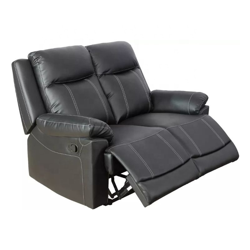 JKY 3 Seater Loveseat Air Leather Manual 2 Seater Motion Recliner Sofa Set Reclinable With Massage Function For Living Room