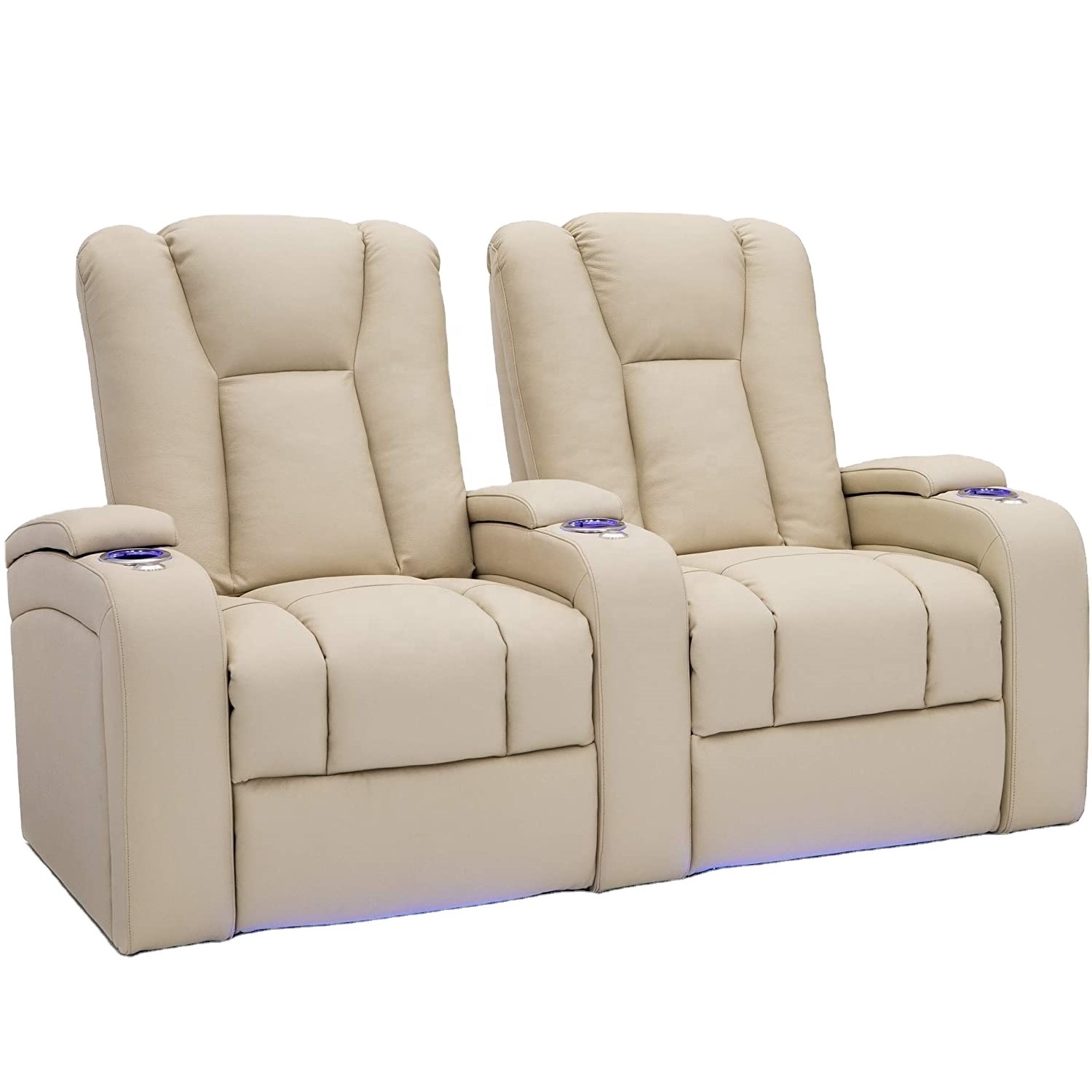 JKY Furniture Leather Power Electric Sectional Home Theater Movie Cinema Recliner Sofa With Table Board And Cup Holder