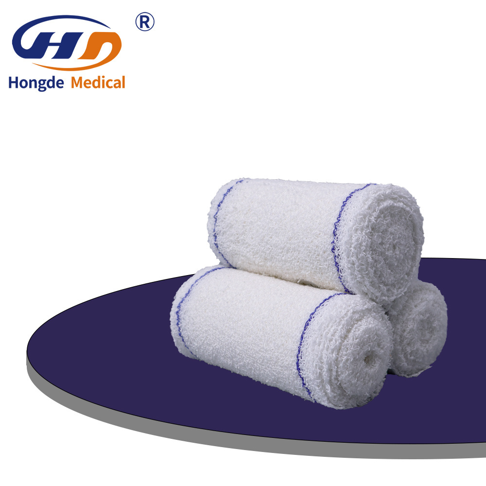 HD07 High Quality Crepe Bandage Factory Supply Medical Cotton Elastic Spandex Bandage 4