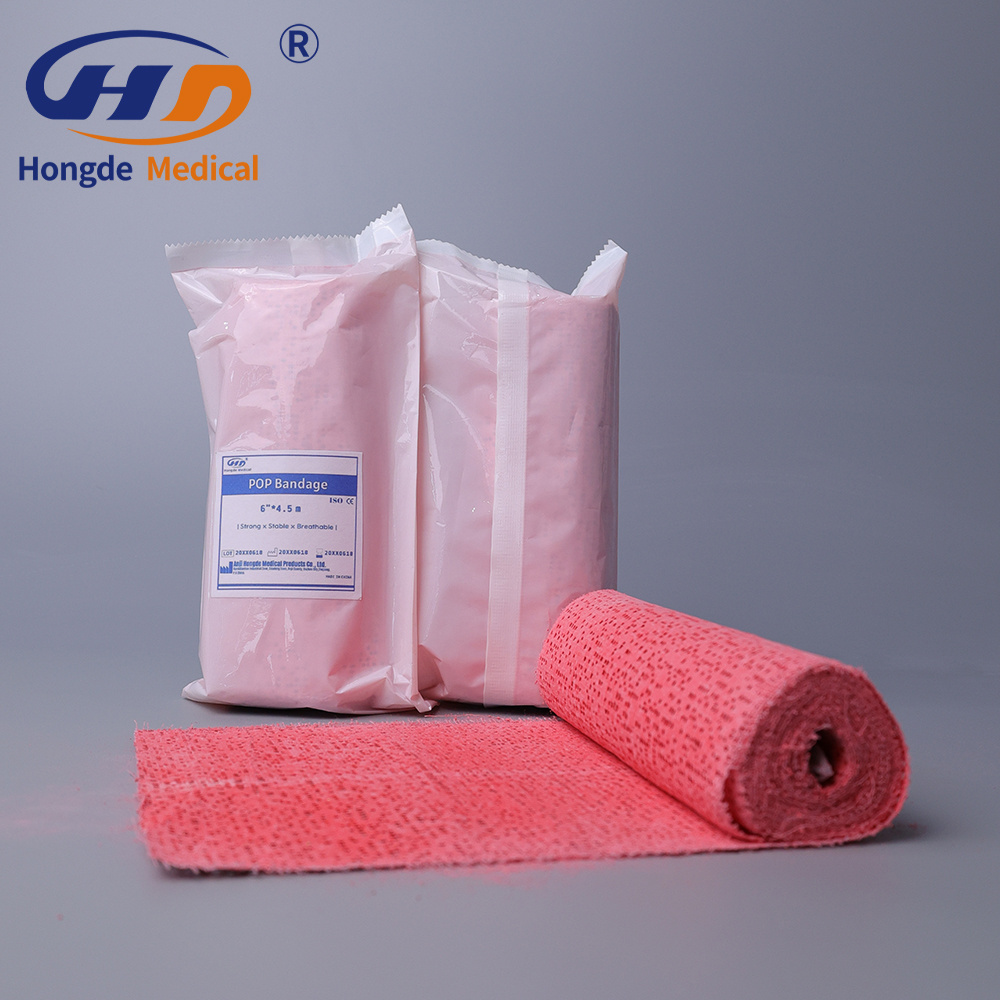 Factory hot selling medical pop bandage plaster bandages plaster gauze bandages red