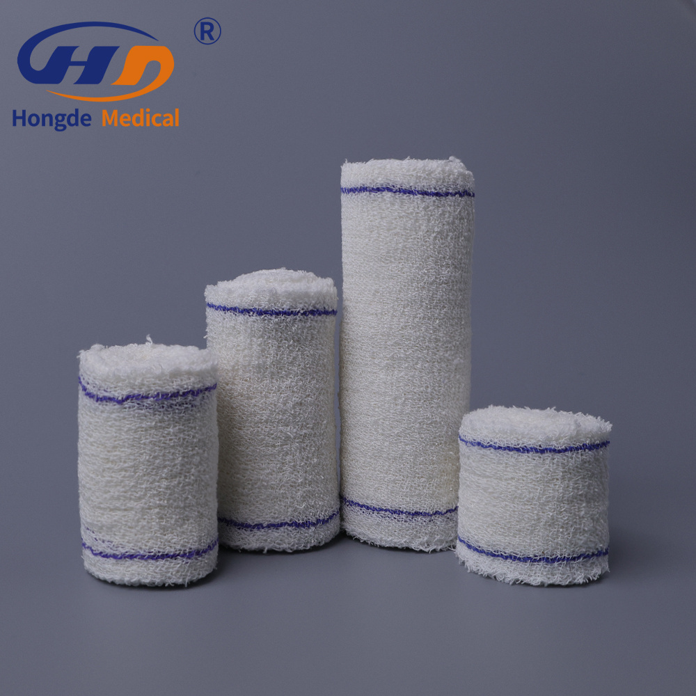 HD07 High Quality Crepe Bandage Factory Supply Medical Cotton Elastic Spandex Bandage 4