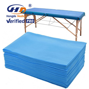 Professional Hospital Non Woven Fabric Medical Blue Cover Disposable Bed Sheet