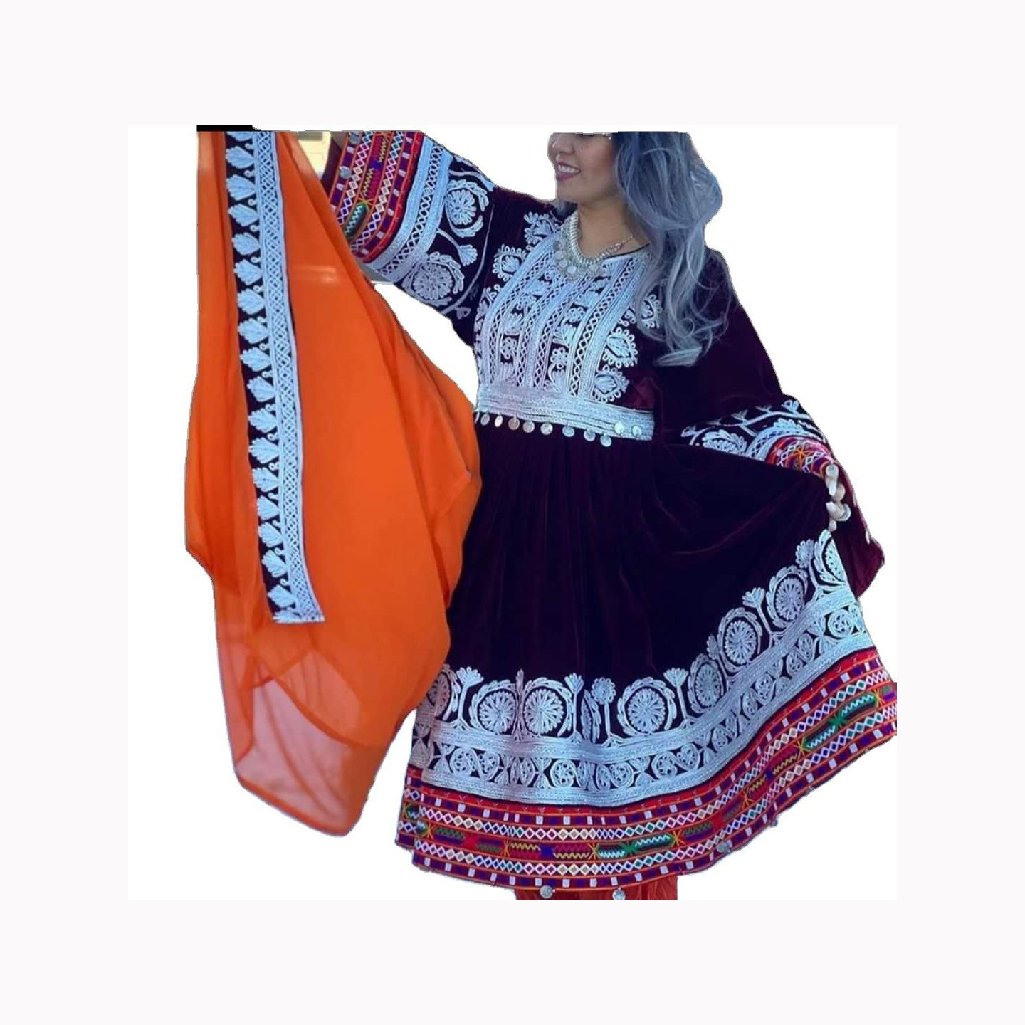 Afghan Kuchai Pashtun Antique 1 Piece Dress Tribal Dress Medium Afghan Handmade Traditional Dress for Parties Frock & weeding