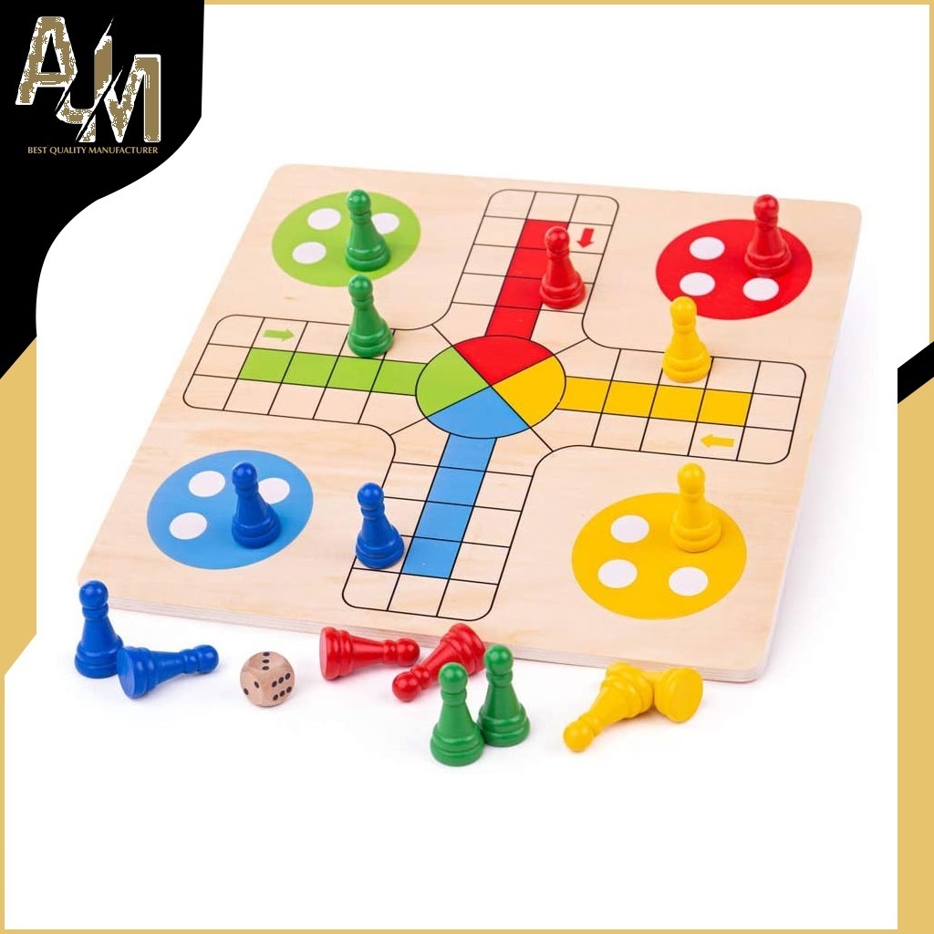 High quality wooden ludo board for family in all sizes in best price Wooden ludo Board Indoor Games by AJM TRADE HOUSE 5