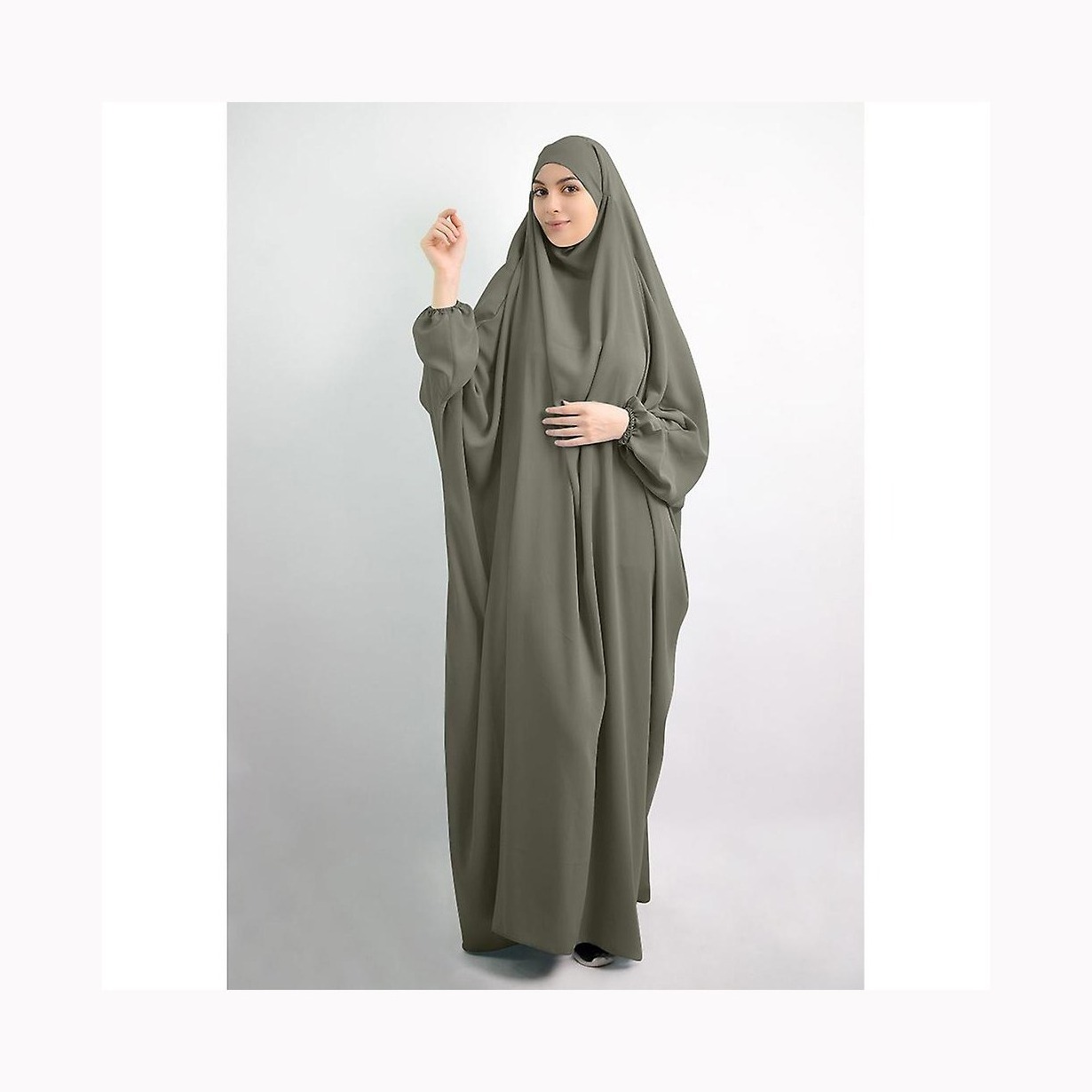 Wholesale Eid Dubai Nida Casual Hoodies Corset Sport Suit Modest Muslim Islamic Clothing Pants Prayer Abaya Two Piece Jilbab Set