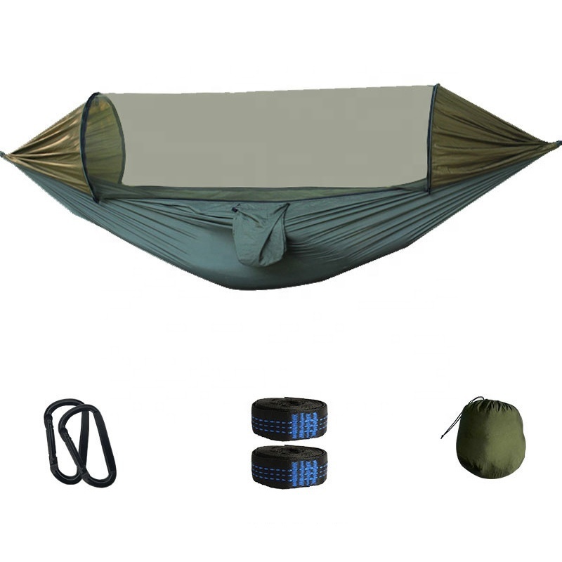 AJOTEQPT Portable Fully Automatic Speed-Opening Sunshade Nylon Hammock for camping with mosquito net