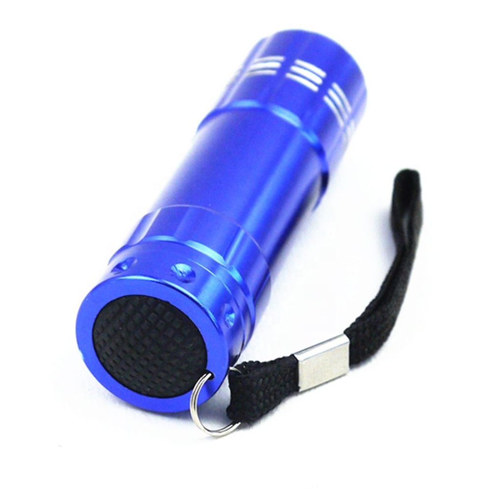 AJOTEQPT Mini 9 led keychain gift custom logo pocket flashlight