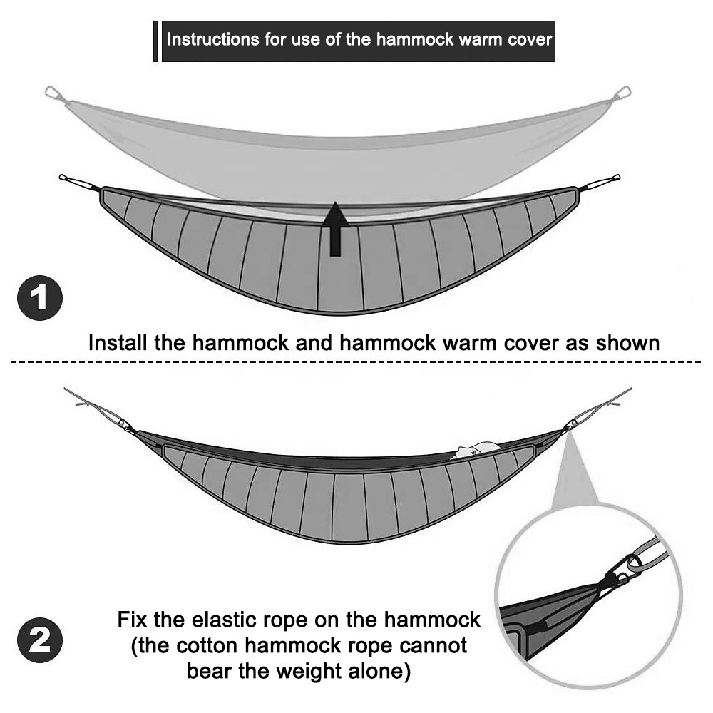 AJOTEPT Winter Outdoor Leisure Insulated Thermal Comfortable Cotton Hammock Windproof Thickened Warm Hammock Cover