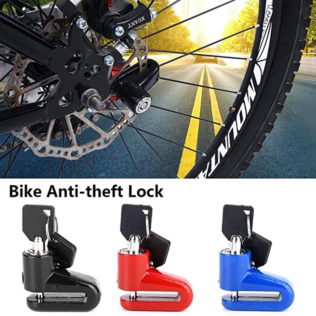 AJOTEQPT Security Anti-Theft Wheel Theft Bicycle Lock Mini Bike Disc Brake Lock