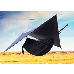 AJOTEQPT Outdoor Portable Camping Mosquito Net Tarp Hammock with Sunshade Shelter Canopy Tentage