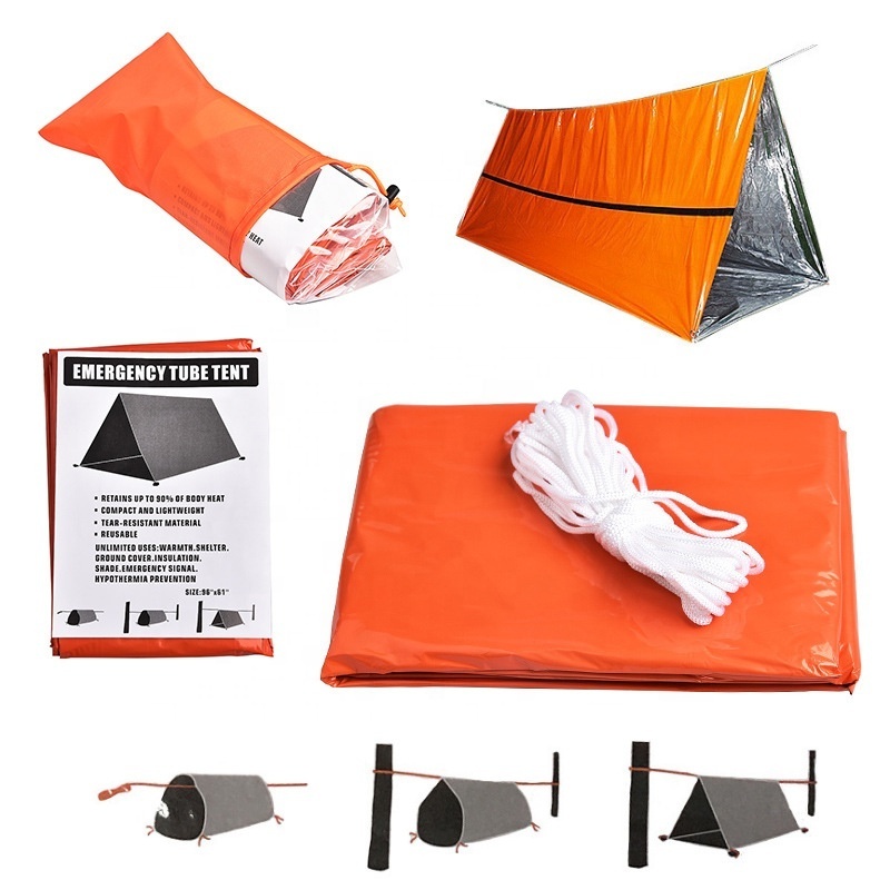 AJOTEQPT Emergency Survival Shelter Tent Waterproof for Outdoor Adventure Camping Hiking