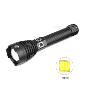 AJOTEQPT XHP90 Ultra Bright Flashlight,High Lumens Handheld Light With 3 Modes, Zoomable Water Resistant Tactical Flashlight