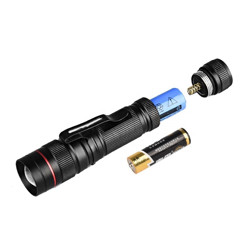 AJOTEQPT Zoom mini powerful LED 3 mode telescopic small flashlight