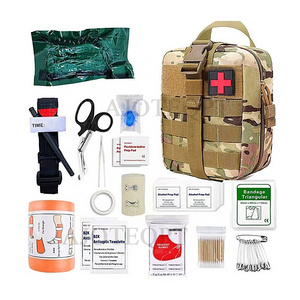 AJOTEQPT EMT IFAK Med Molle Kit Trauma Kit Emergency Survival First Aid Kits with Tourniquet for Wound Care Bleeding Control