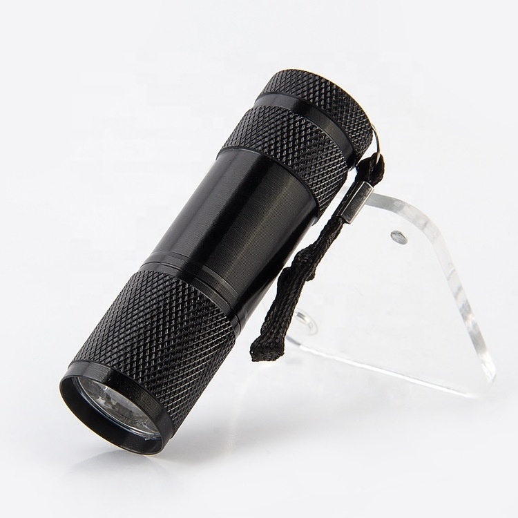 AJOTEQPT Pattern 9 led AAA aluminum alloy led mini small keychain gift flashlight