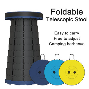 AJOTEQPT Portable Camping Stool Plastic Telescopic Stool Outdoor Foldable Chair Telescopic Stool