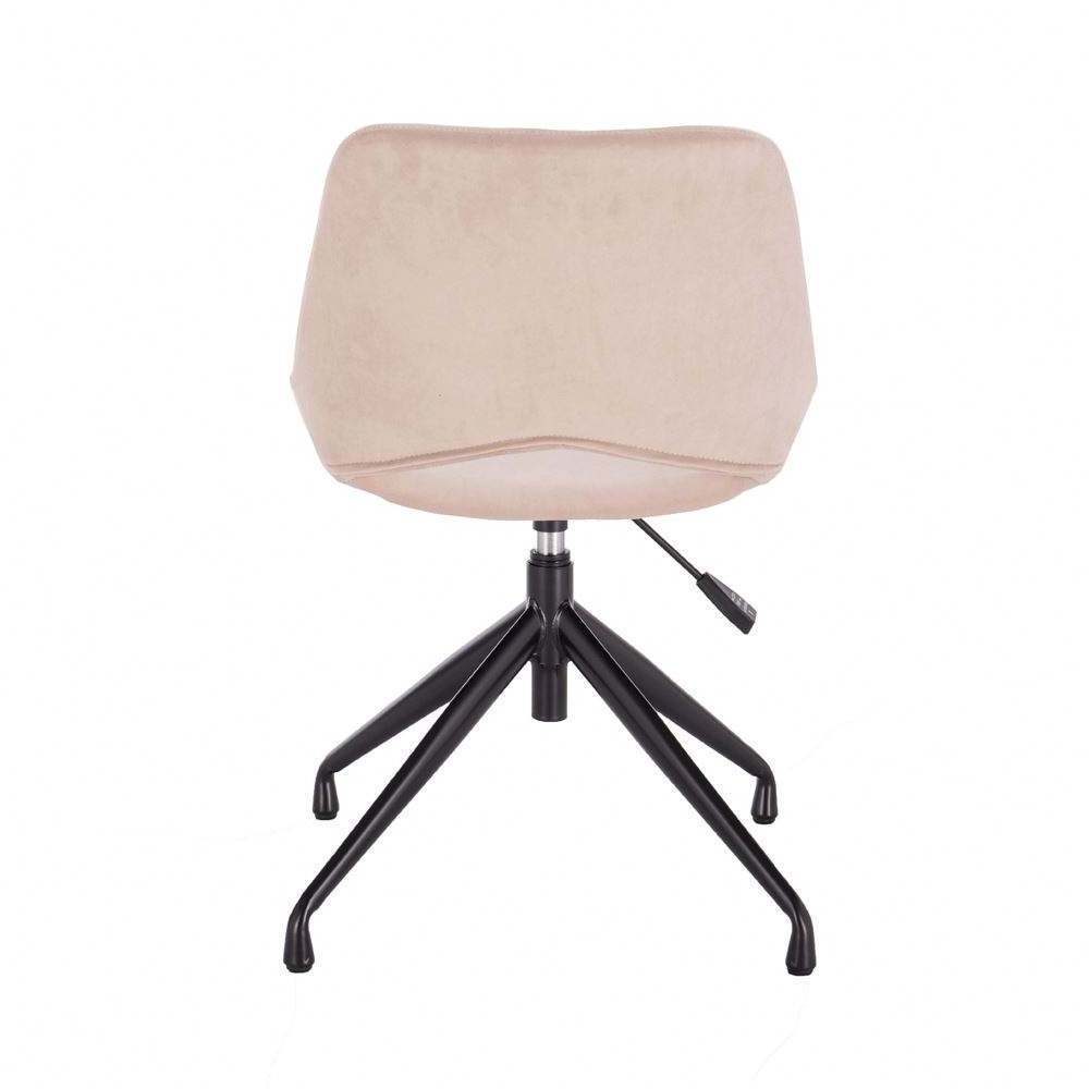 Partner Mid-back Task Chair Ergonomic Vanity Chair Velvet Upholstered Adjustable Swivel Task Chair For Bedroom