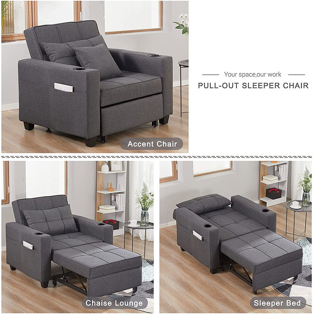 Partner Factory Provided Convertible 3 In 1 Sofa Beds Pull Out Sofa Chair Bed Cheapest Sofa Bed With Armchair