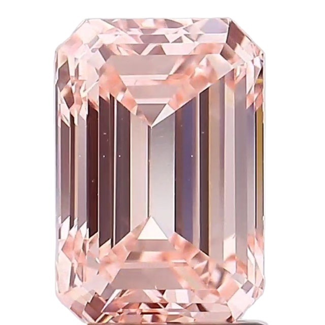 2.13 Carat Emerald shape  CVD diamond loose lab grown Intense pink CVD diamond best price fancy diamond