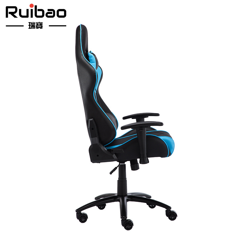 Gaming Chair PU leather with Pocket Spring Cushion, Game Chair with Headrest, Ergonomic Computer Chair 350LBS