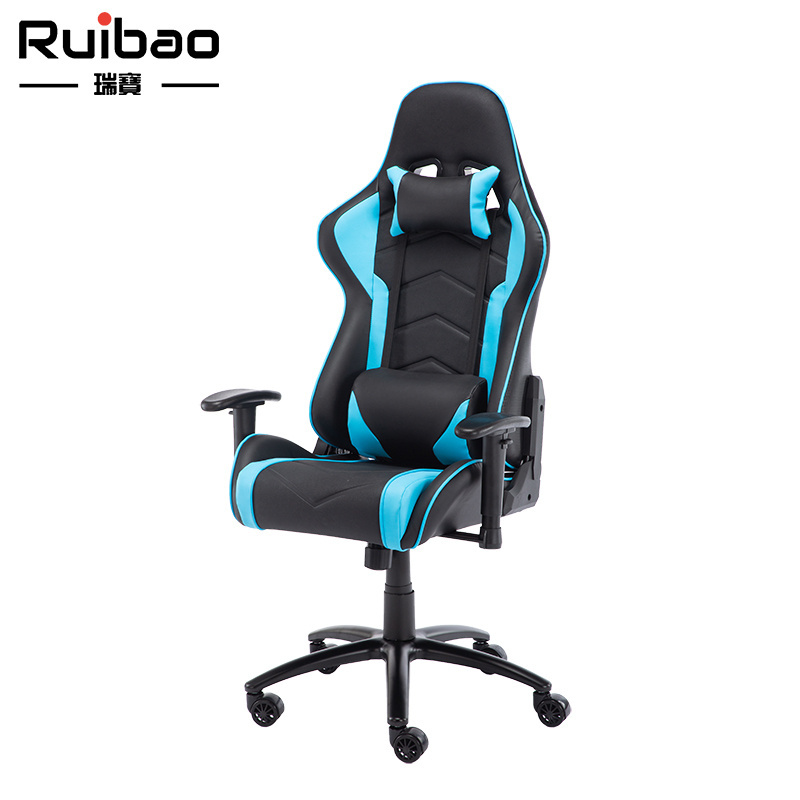 Gaming Chair PU leather with Pocket Spring Cushion, Game Chair with Headrest, Ergonomic Computer Chair 350LBS