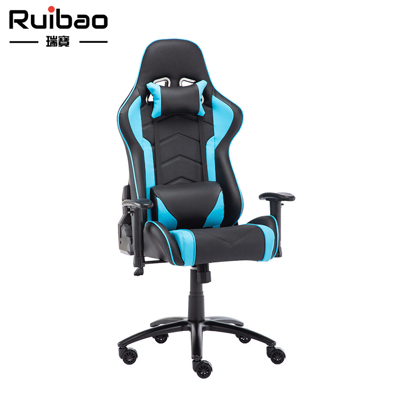 Gaming Chair PU leather with Pocket Spring Cushion, Game Chair with Headrest, Ergonomic Computer Chair 350LBS