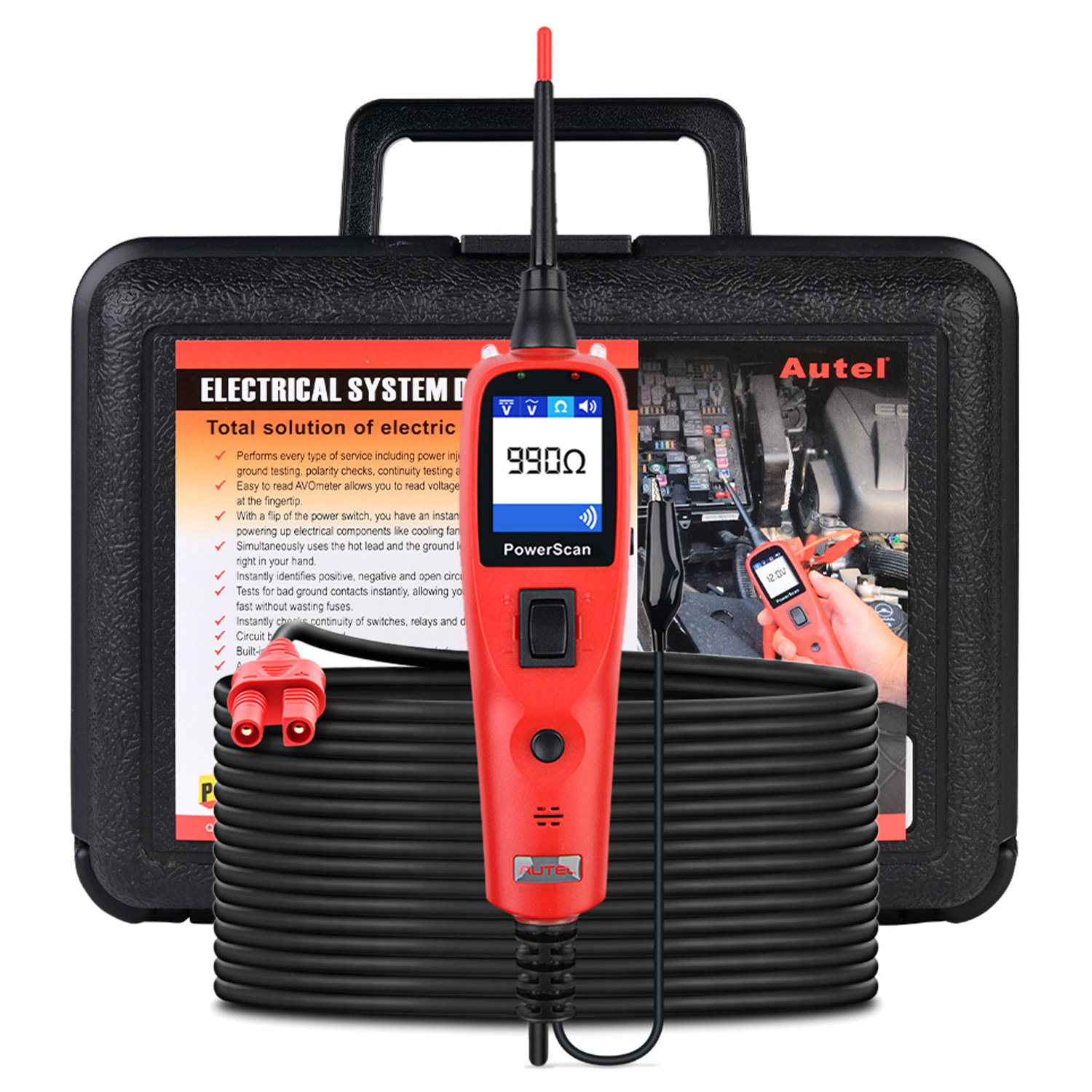 Autel Official Store Wholesale PowerScan PS100 Electrical System Diagnostic Tool OBD2 Scanner Automotive Circuit Tester