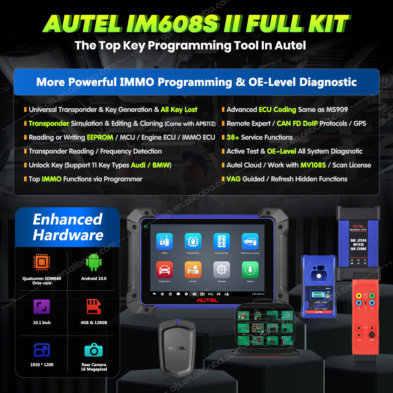 Autel MaxiIM IM608S II Car Key Programming Code Reader IM608 PRO II Programmer OBD2 Scanner Altar Vehicle Diagnostic Tools