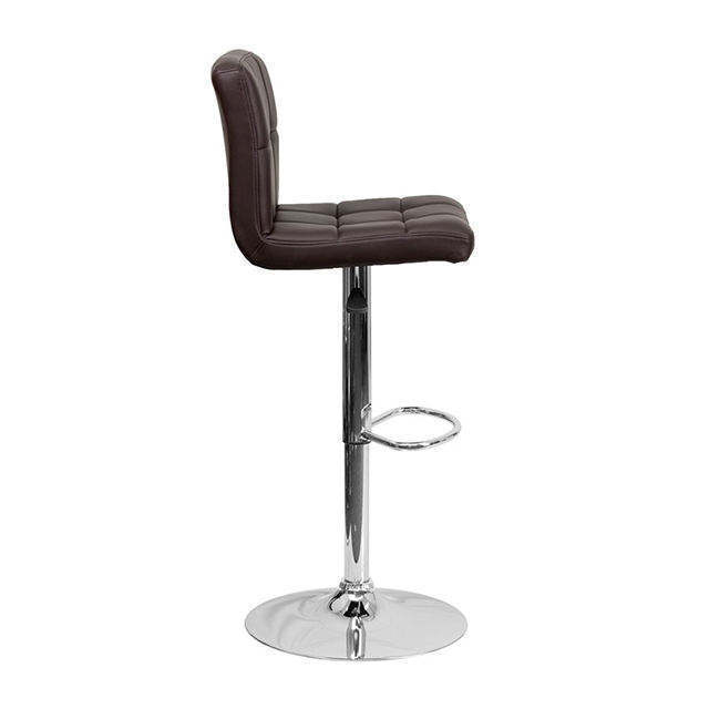 Commercial Furniture Restaurant Metal Leather Bar Stool Bar Chair 360 Degree Swivel Bar Stools