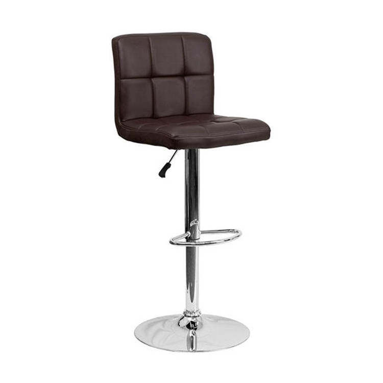 Commercial Furniture Restaurant Metal Leather Bar Stool Bar Chair 360 Degree Swivel Bar Stools