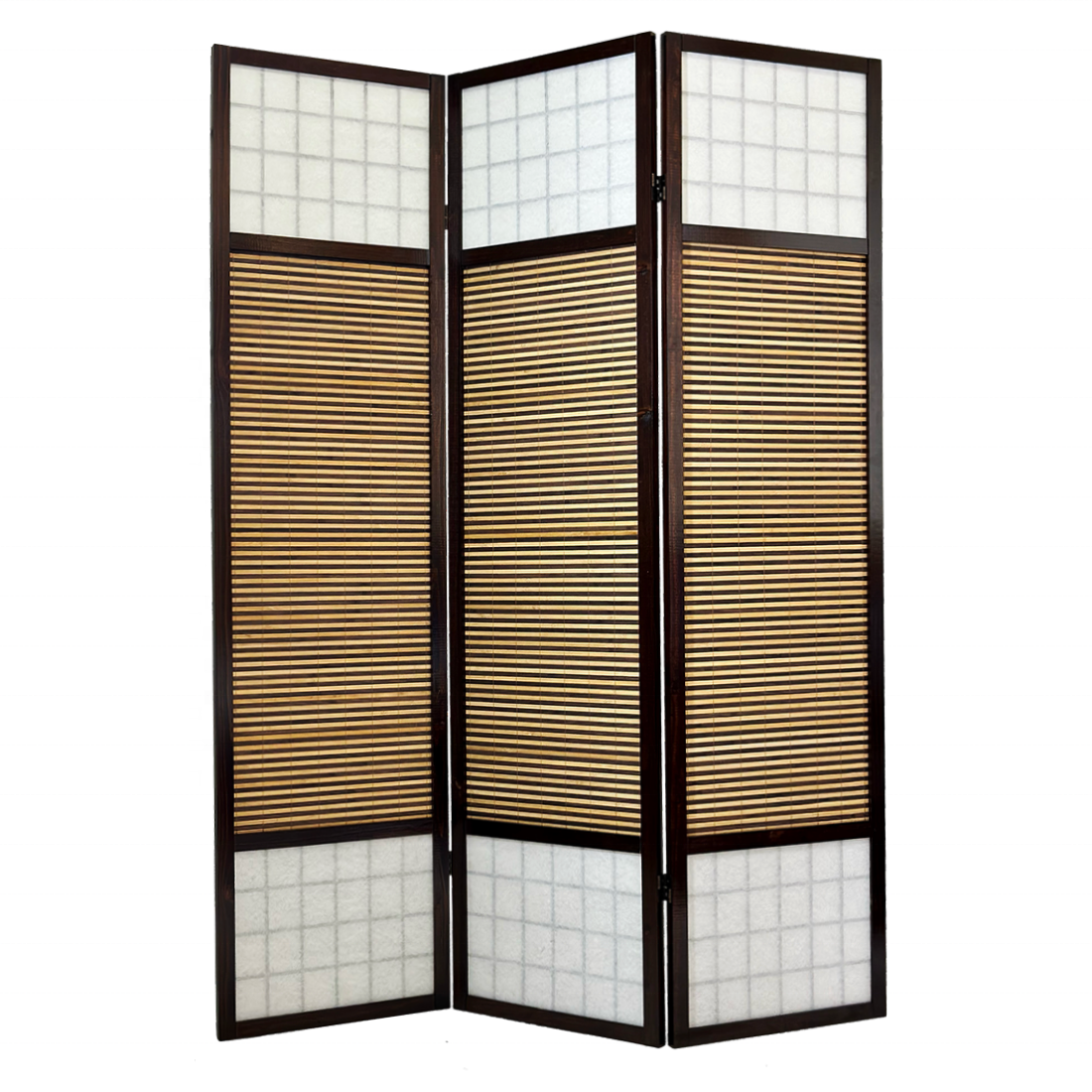 Traditional Art Deco Wooden Screen Room Divider Bamboo Movable Partition Wall System Folding Space with Max Quantity Sound